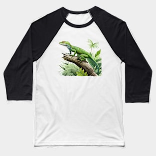 Green Anole Baseball T-Shirt